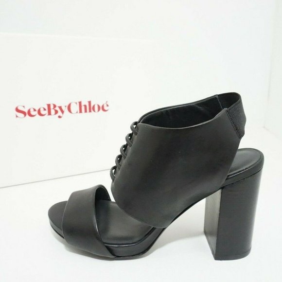 See by Chloe SB22105 Women's Shoes Platform High Heels Sandals Black Size US 6.5 - Picture 6 of 11